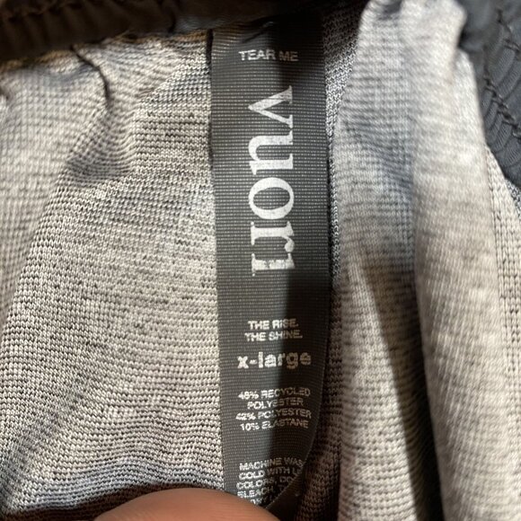 Vuori Mens Gray Elastic Waist Drawstring Shorts X-Large Recycled Polyester Blend - Picture 6 of 10